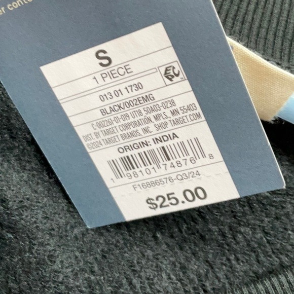 Universal Thread Womens V-Neck Black Long sleeve Sweatshirt Size S - Picture 8 of 8